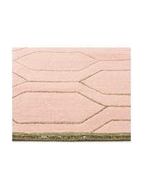 Ręcznie tuftowany dywan z wełny Arris, Różowy, beżowy, D 180 x S 120 cm