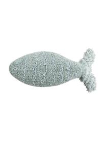 Cuscino pesce imbottito Baby Fish, Rivestimento: 97% cotone, 3% cotone ric, Blu, Larg. 30 x Lung. 60 cm