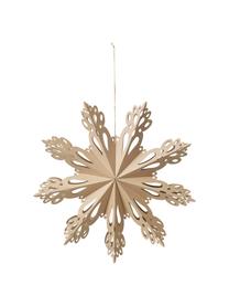 Ciondolo a fiocco di neve XL Snowflake, Ø46 cm, Carta, Beige, Ø 46 cm