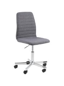 Krzesło biurowe Amanda, obrotowe, Tapicerka: poliester, Nogi: metal chromowany, Szary, chrom, S 61 x G 52 cm