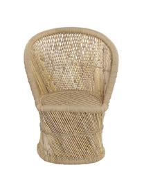 Silla con reposabrazos Crudi, Bambú, cuerda, Beige, An 68 x F 48 cm