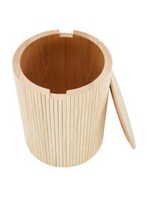 Dřevěný odkládací stolek s úložným prostorem Nele, MDF deska, ořechové dřevo, Dřevo, Ø 40 cm, V 51 cm