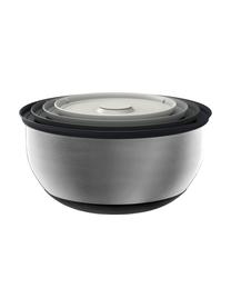 Set 4 ciotole con coperchi Nest, Coperchio: silicone, Argentato, Set in varie misure