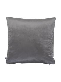 Fluwelenkussenhoezen Simone, 3-delig, 100% polyester fluweel, Grijs, donkergrijs, gebroken wit, B 50 x L 50 cm