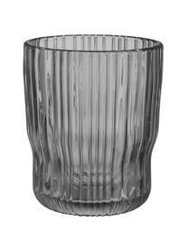 Vasos con relieve Chelsea, 6 uds., Vidrio, Gris, Ø 8 x Al 10 cm, 250 ml