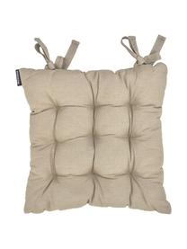 Effen stoelkussen Panama in beige, Bekleding: 50% katoen, 45% polyester, Beige, B 45 x L 45 cm