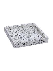 Plateau en terrazzo Hygge, Terrazzo, Tons gris, larg. 20 x prof. 20 cm