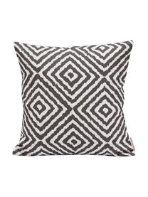 Housse de coussin imprimé graphique Henry, Blanc, noir