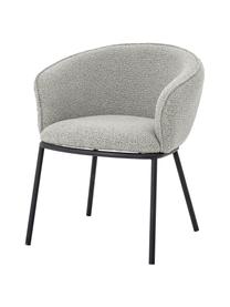 Bulké stolička s opierkami Cortone, Sivá, čierna, Š 63 x H 60 cm