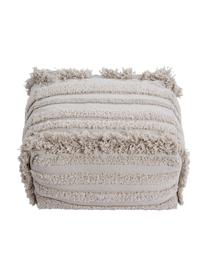 Cuscino da pavimento boho Air, Rivestimento: 70% cotone, 30% cotone ri, Beige, Larg. 55 x Alt. 27 cm