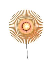 Nástenná lampa z bambusu Bromo, Béžová, Ø 40 cm