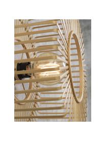 Wandlamp Bromo van bamboehout met stekker, Lampenkap: bamboe, Beige, Ø 40 cm