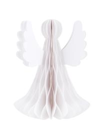 Pieza decorativa de papel Angel, Papel, Blanco, Ø 21 x Al 27 cm