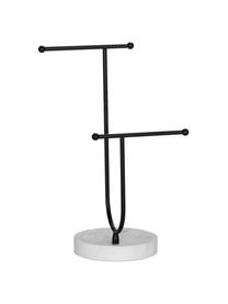 Stand portagoielli effetto marmo Jona, Struttura: metallo rivestito, Nero, Larg. 20 x Alt. 30 cm