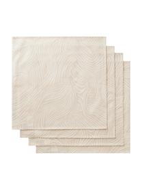 Servilletas de tela de algodón Vida, 4 uds., 100% algodón, Beige, An 45 cm x L 45 cm