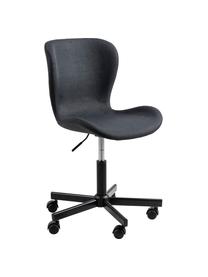 Výškově nastavitelná kancelářská otočná židle Batilda, Antracitová, Š 55 cm, H 54 cm