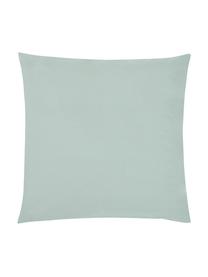 Taies d'oreiller en percale vert sauge Elsie, 2 pièces, 65 x 65 cm, Vert sauge, larg. 65 x long. 65 cm