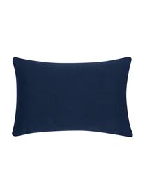 Housse de coussin rectangulaire coton bleu marine Mads, Bleu marine