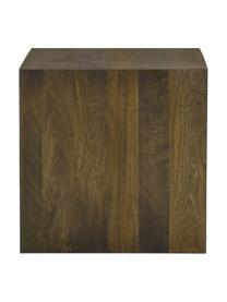 Dřevěný odkládací stolek Box, Mangové dřevo, MDF deska (dřevovláknitá deska střední hustoty), Mangové dřevo, Š 40 cm, V 40 cm