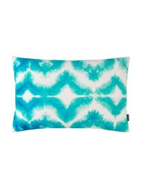 Housse de coussin imprimé batik Caracas, Turquoise