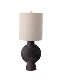 Grande lampe à poser finition antiquaire Sergio, Beige, brun-noir, Ø 21 x haut. 55 cm