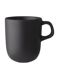 Tassen Nordic Kitchen aus Steingut in Schwarz matt, 4 Stück, Steingut, Schwarz, matt, Ø 8 cm, 300 ml