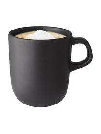 Tazas de café de gres Nordic Kitchen, 4 uds., Gres, Negro mate, Ø 8 cm, 300 ml