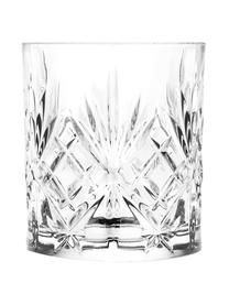 Verres à whisky en cristal à embossage Bichiera, 4 élém., Cristal, Transparent, Ø 8 x haut. 9 cm, 310 ml
