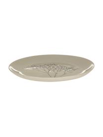 Handgemachter Frühstücksteller Bea mit Gräser-Motiv, Steingut, Beige, Ø 22 cm