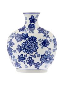 Keramik-Vase Blue Flowers, Keramik, Gebrochenes Weiss, Blau, B 26 x H 32 cm