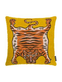 Kussenhoes Tigris, Weeftechniek: jacquard, Geel, oranje, zwart, 45 x 45 cm