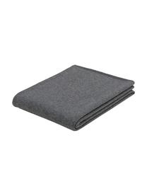 Coperta a maglia fine in cashmere grigio scuro Viviana, 70% cashmere, 30% lana, Grigio scuro, Larg. 130 x Lung. 170 cm