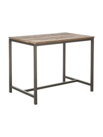 Table haute avec plateau en bois massif Vintage, Bois d'orme, noir