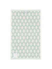 Toalla estampada doble cara Ava, Verde menta, blanco crema, Toalla manos, An 50 x L 100 cm, 2 uds.