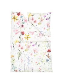 Perkálové povlečení s květinovým motivem Edila, Bílá, více barev, 135 x 200 cm + 1 polštář 80 x 80 cm