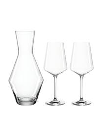 Wein-Set Puccini aus Kristallglas, 3-tlg., Kristallglas, Transparent, Set mit verschiedenen Grössen