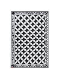 Tapis antidérapant intérieur extérieur en vinyle Chadi, Vinyle, recyclable, Noir, blanc, larg. 136 x long. 203 cm