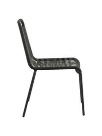 Sillas Lambton, 2 uds., Asiento: polietileno, Estructura: metal con pintura en polv, Negro, An 49 x F 59 cm