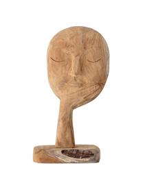 Figura decorativa artesanal Thought, Madera reciclada, Madera clara, An 18 x Al 35 cm