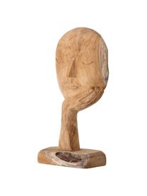 Figura decorativa artesanal Thought, Madera reciclada, Madera clara, An 18 x Al 35 cm