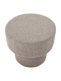 Taburete en tejido bouclé Raymon, Tapizado: poliéster, Estructura: madera contrachapada, Bouclé gris topo, Ø 50 x Al 44 cm