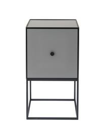 Mesa auxiliar de diseño Frame, Cuerpo: tablero de fibras de dens, Negro, gris oscuro, An 35 x Al 63 cm