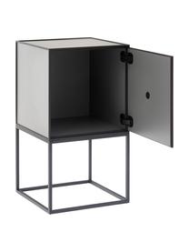 Mesa auxiliar de diseño Frame, Cuerpo: tablero de fibras de dens, Negro, gris oscuro, An 35 x Al 63 cm