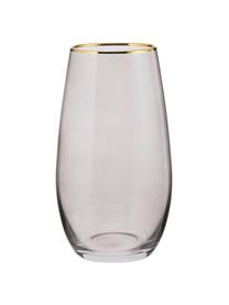 Vasos highball Chloe, 4 uds., Vidrio, Gris azulado, Ø 9 x Al 16 cm