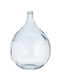 Bodenvase Drop aus recyceltem Glas in Hellblau, Recyceltes Glas, GRS-zertifiziert, Hellblau, transparent, Ø 40 x H 56 cm