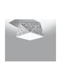 Plafondlamp Clarity, Kunststof (PVC), Zilverkleurig, Ø 30 x H 15 cm