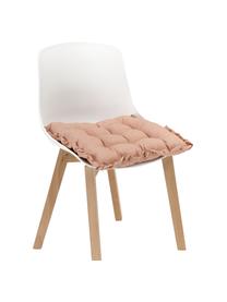 Cojín para silla con volantes Camille, Tapizado: 60% poliéster, 25% algodó, Albaricoque, An 40 x L 40 cm