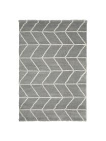 Tapis moelleux à poils longs Cera, Gris, blanc crème, larg. 120 x long. 180 cm (taille S)