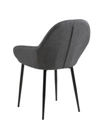 Krzesło z podłokietnikami Candis, Tapicerka: poliester, Nogi: metal lakierowany, Szary, czarny, S 60 x W 85 cm