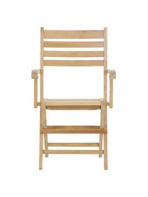 Silla con reposabrazos para exterior de madera York, Madera de teca lijada, Teca, An 51 x Al 86 cm